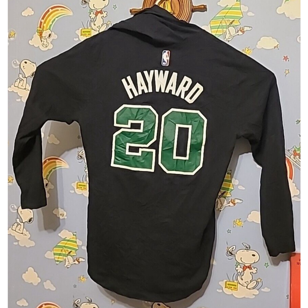 Gordon Hayward NBA Boston Celtics Nike Hooded Sweater Size Large Black Shirt